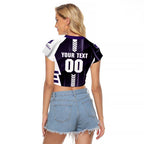 Personalized Fremantle Dockers Raglan Cropped T Shirt Modern Geometric Sports Graphic Style