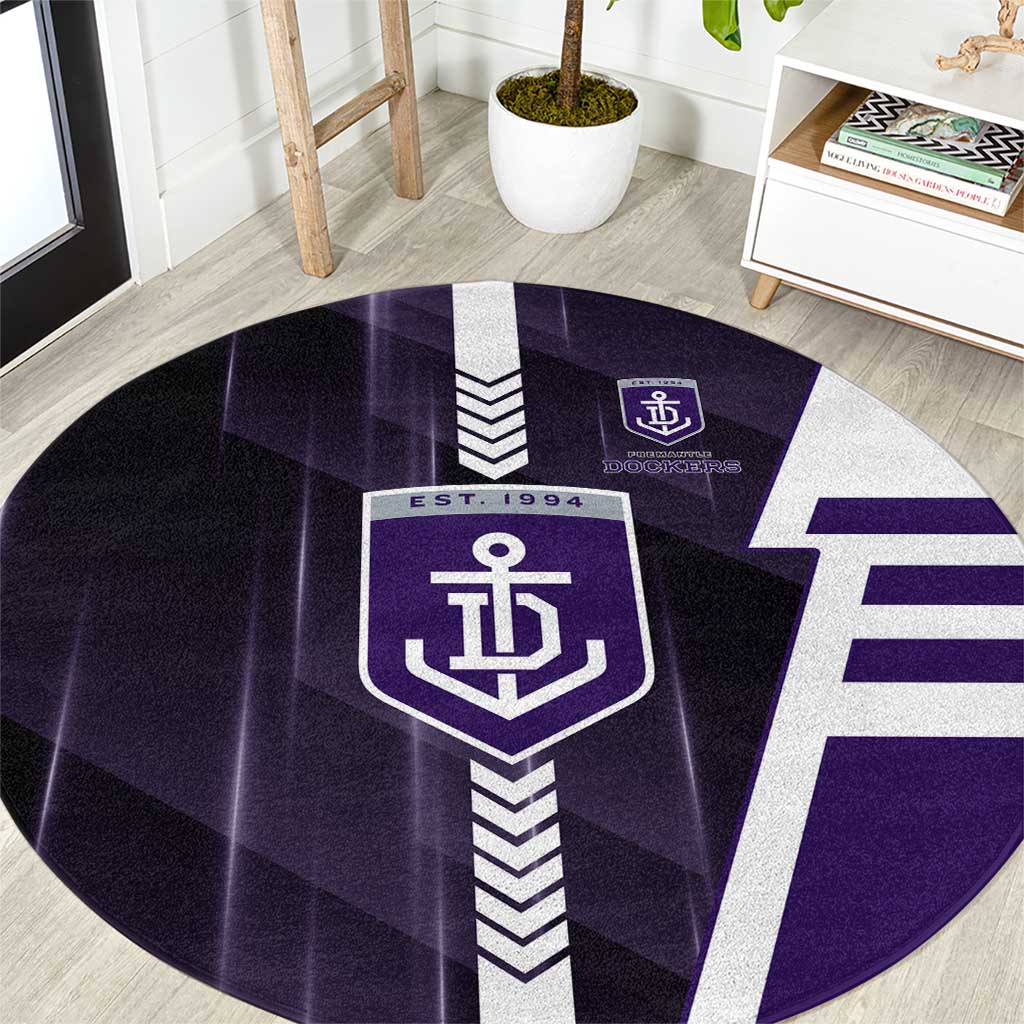 Fremantle Dockers Round Carpet Modern Geometric Sports Graphic Style
