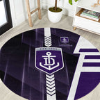 Fremantle Dockers Round Carpet Modern Geometric Sports Graphic Style