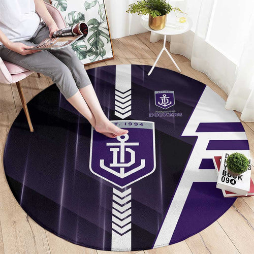 Fremantle Dockers Round Carpet Modern Geometric Sports Graphic Style