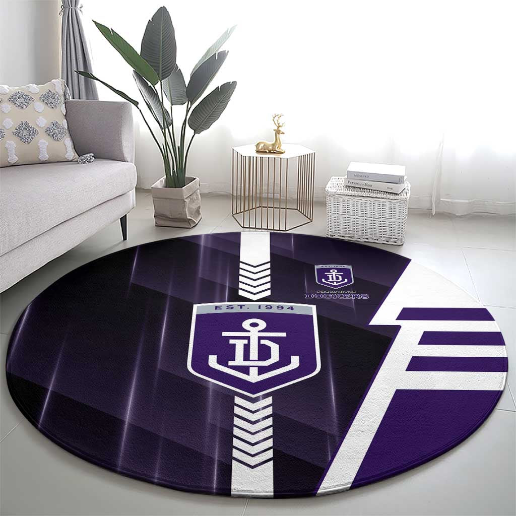 Fremantle Dockers Round Carpet Modern Geometric Sports Graphic Style
