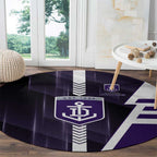 Fremantle Dockers Round Carpet Modern Geometric Sports Graphic Style