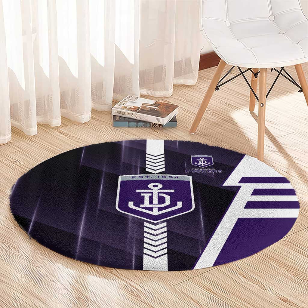 Fremantle Dockers Round Carpet Modern Geometric Sports Graphic Style