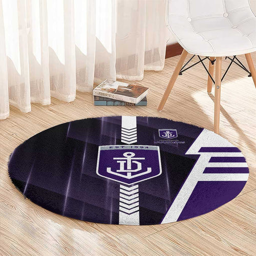 Fremantle Dockers Round Carpet Modern Geometric Sports Graphic Style