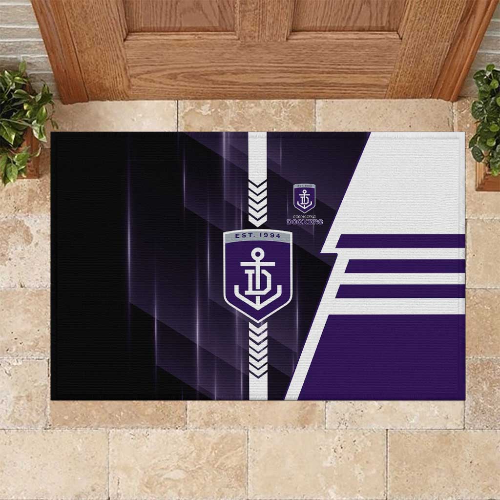 Fremantle Dockers Rubber Doormat Modern Geometric Sports Graphic Style