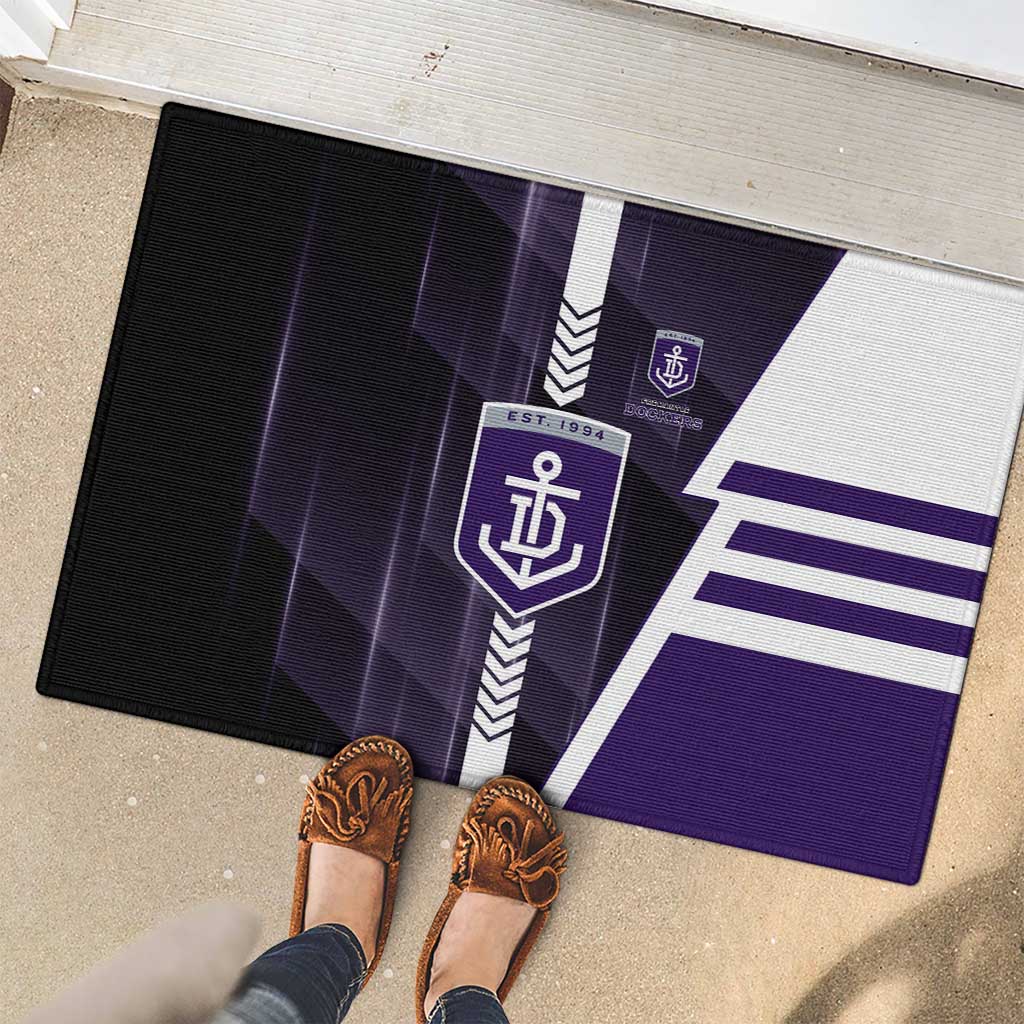 Fremantle Dockers Rubber Doormat Modern Geometric Sports Graphic Style