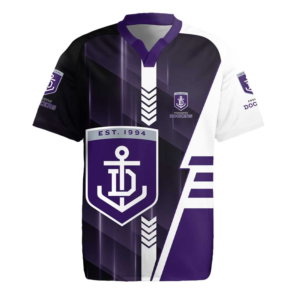 Personalized Fremantle Dockers Rugby Jersey Modern Geometric Sports Graphic Style