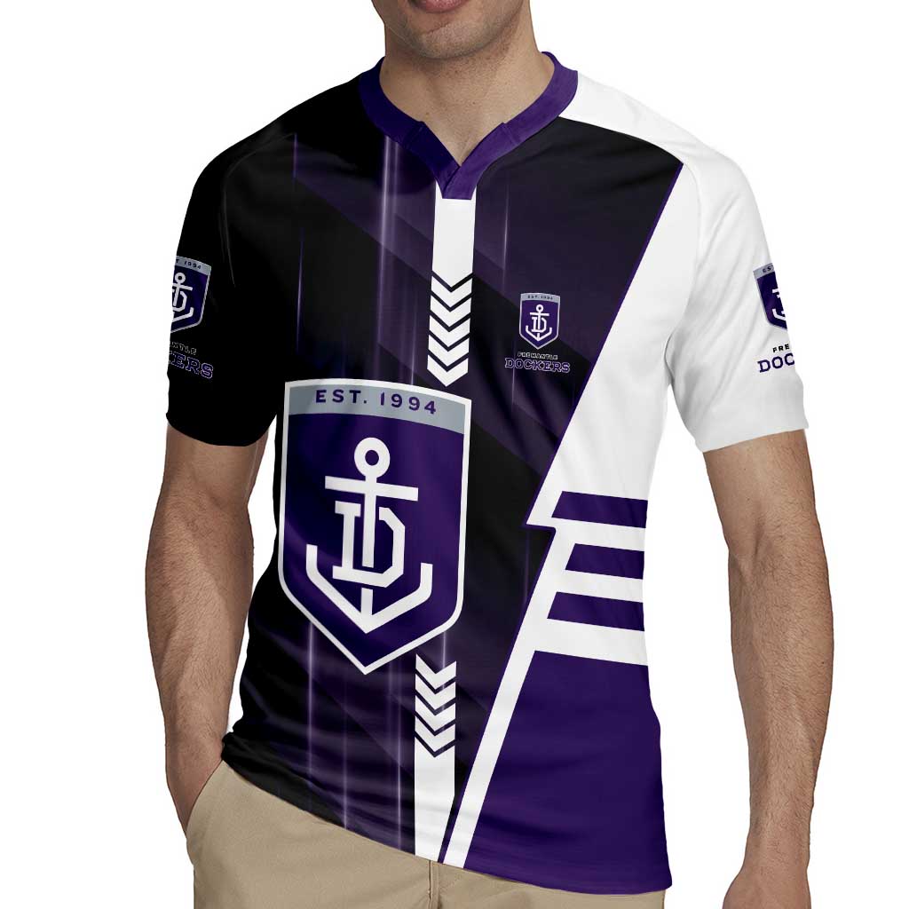 Personalized Fremantle Dockers Rugby Jersey Modern Geometric Sports Graphic Style