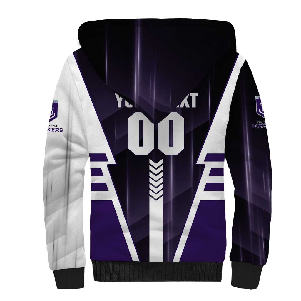 Personalized Fremantle Dockers Sherpa Hoodie Modern Geometric Sports Graphic Style