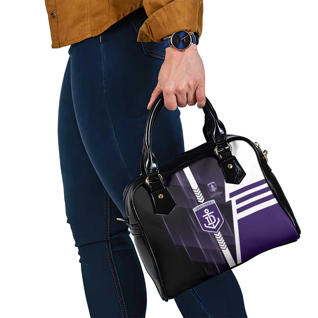 Fremantle Dockers Shoulder Handbag Modern Geometric Sports Graphic Style