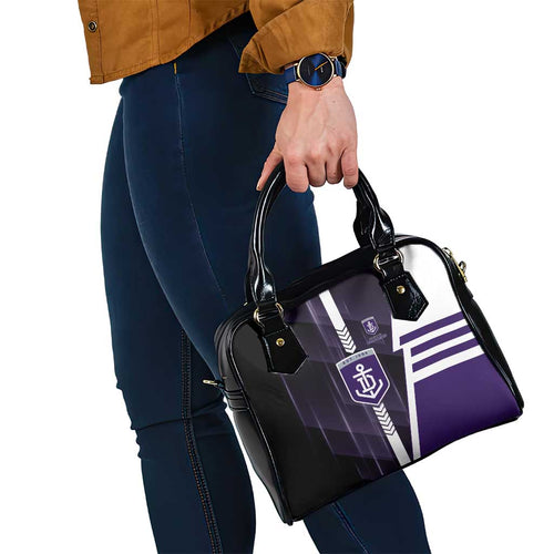 Fremantle Dockers Shoulder Handbag Modern Geometric Sports Graphic Style
