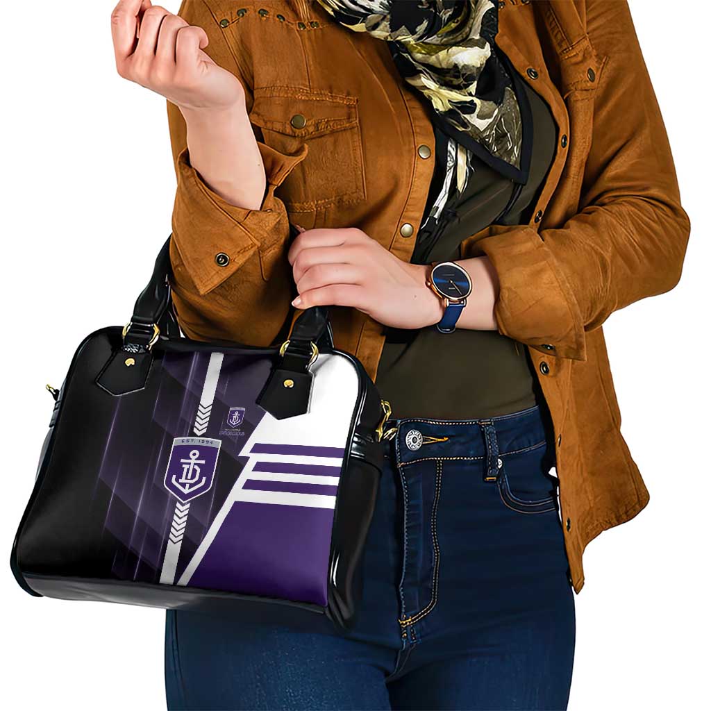 Fremantle Dockers Shoulder Handbag Modern Geometric Sports Graphic Style