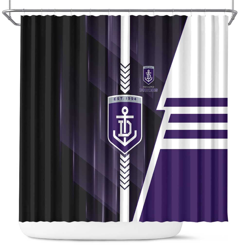 Fremantle Dockers Shower Curtain Modern Geometric Sports Graphic Style
