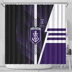 Fremantle Dockers Shower Curtain Modern Geometric Sports Graphic Style