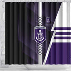 Fremantle Dockers Shower Curtain Modern Geometric Sports Graphic Style