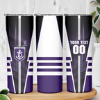 Personalized Fremantle Dockers Skinny Tumbler Modern Geometric Sports Graphic Style