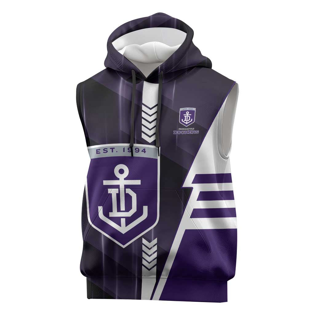 Personalized Fremantle Dockers Sleeveless Hoodie Modern Geometric Sports Graphic Style