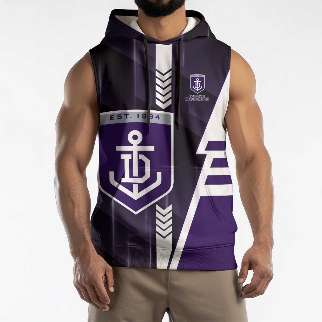 Personalized Fremantle Dockers Sleeveless Hoodie Modern Geometric Sports Graphic Style