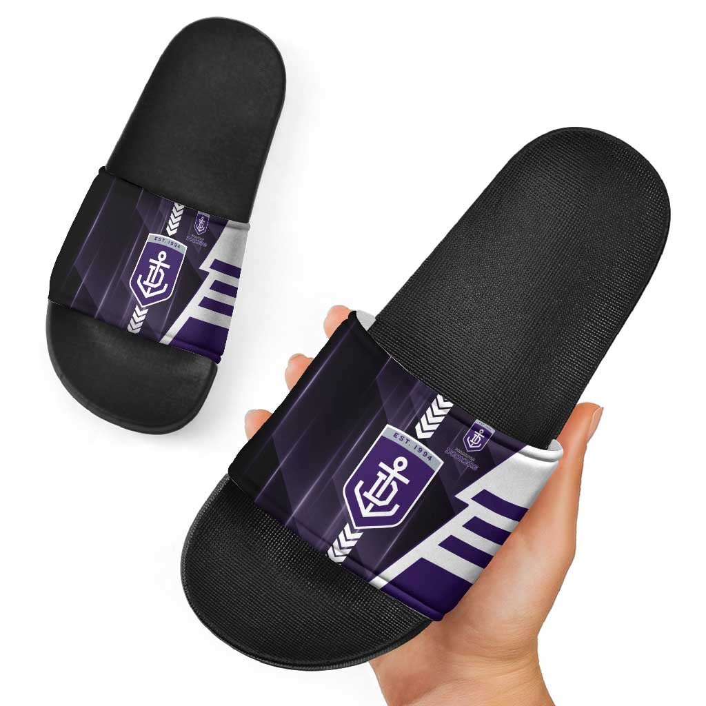 Fremantle Dockers Slide Sandals Modern Geometric Sports Graphic Style