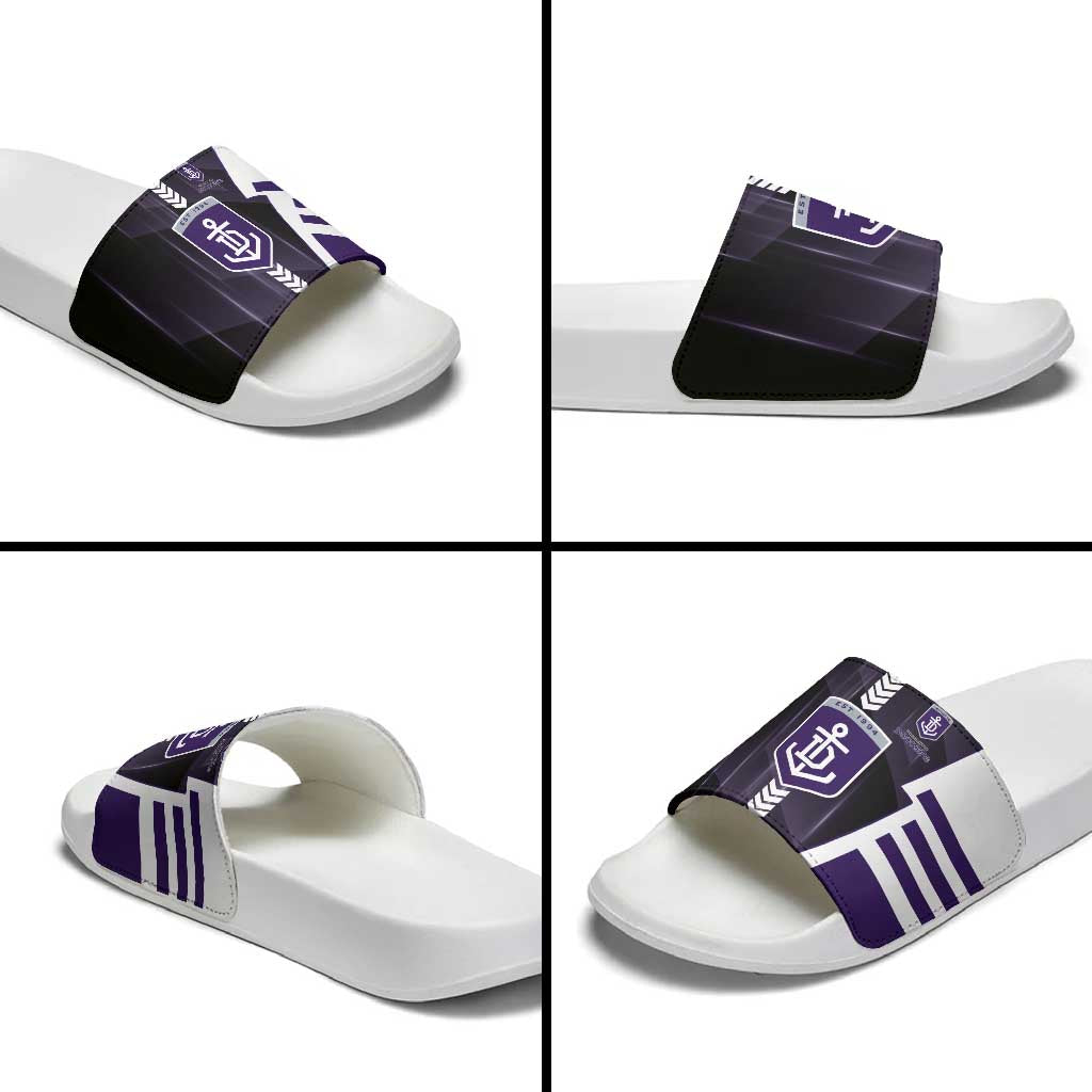 Fremantle Dockers Slide Sandals Modern Geometric Sports Graphic Style