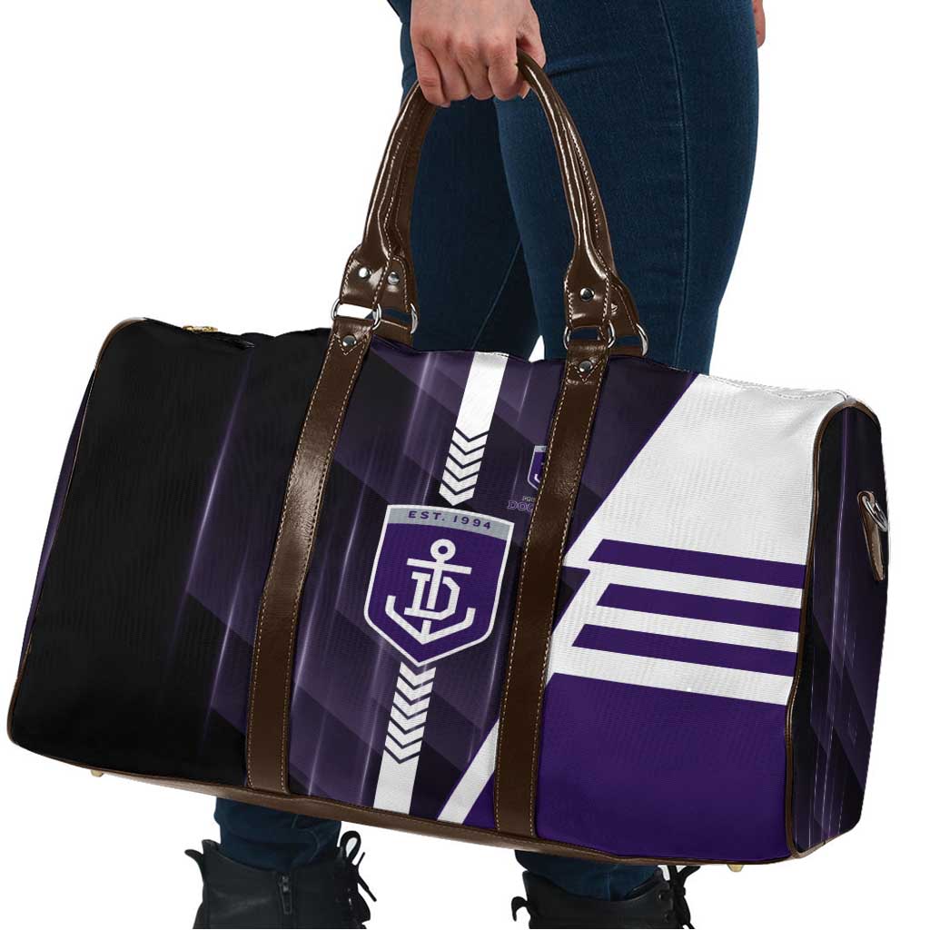 Fremantle Dockers Travel Bag Modern Geometric Sports Graphic Style