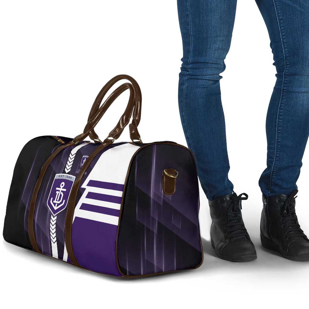 Fremantle Dockers Travel Bag Modern Geometric Sports Graphic Style