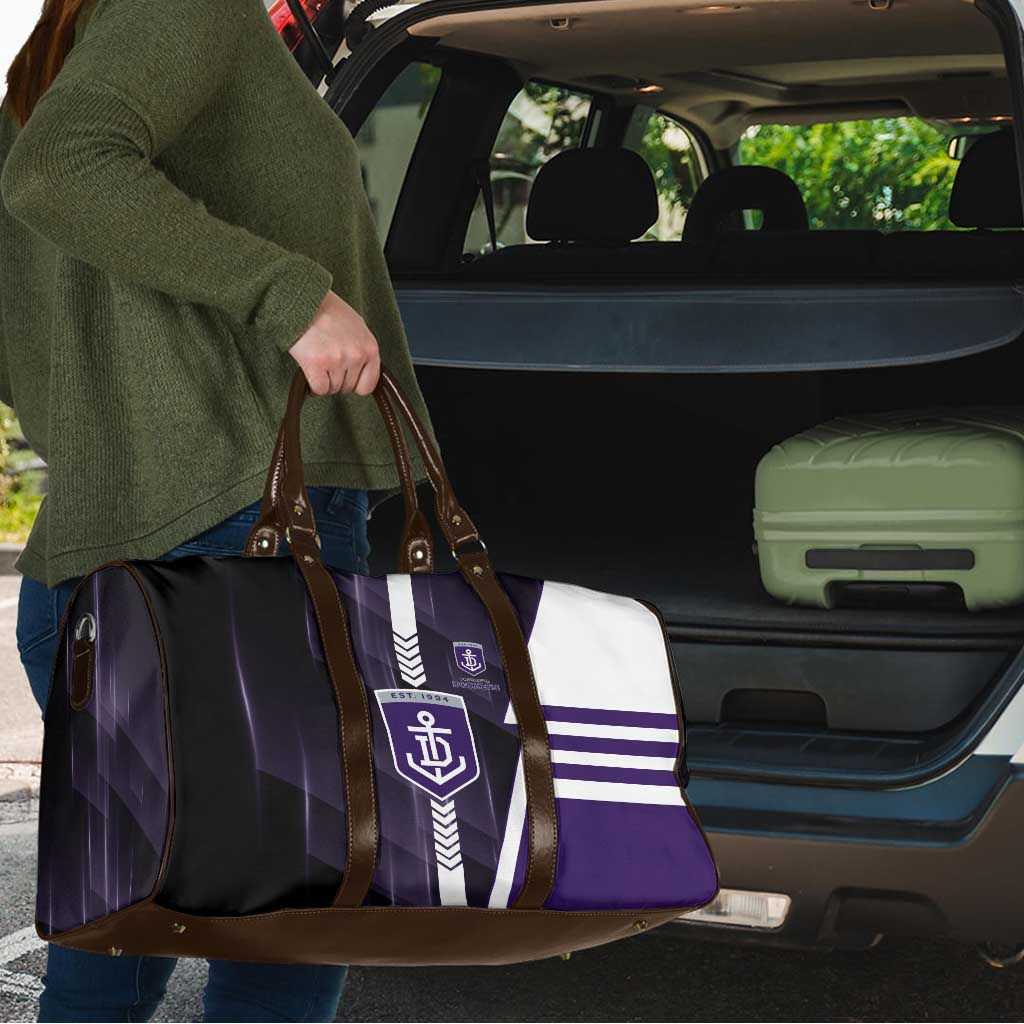 Fremantle Dockers Travel Bag Modern Geometric Sports Graphic Style