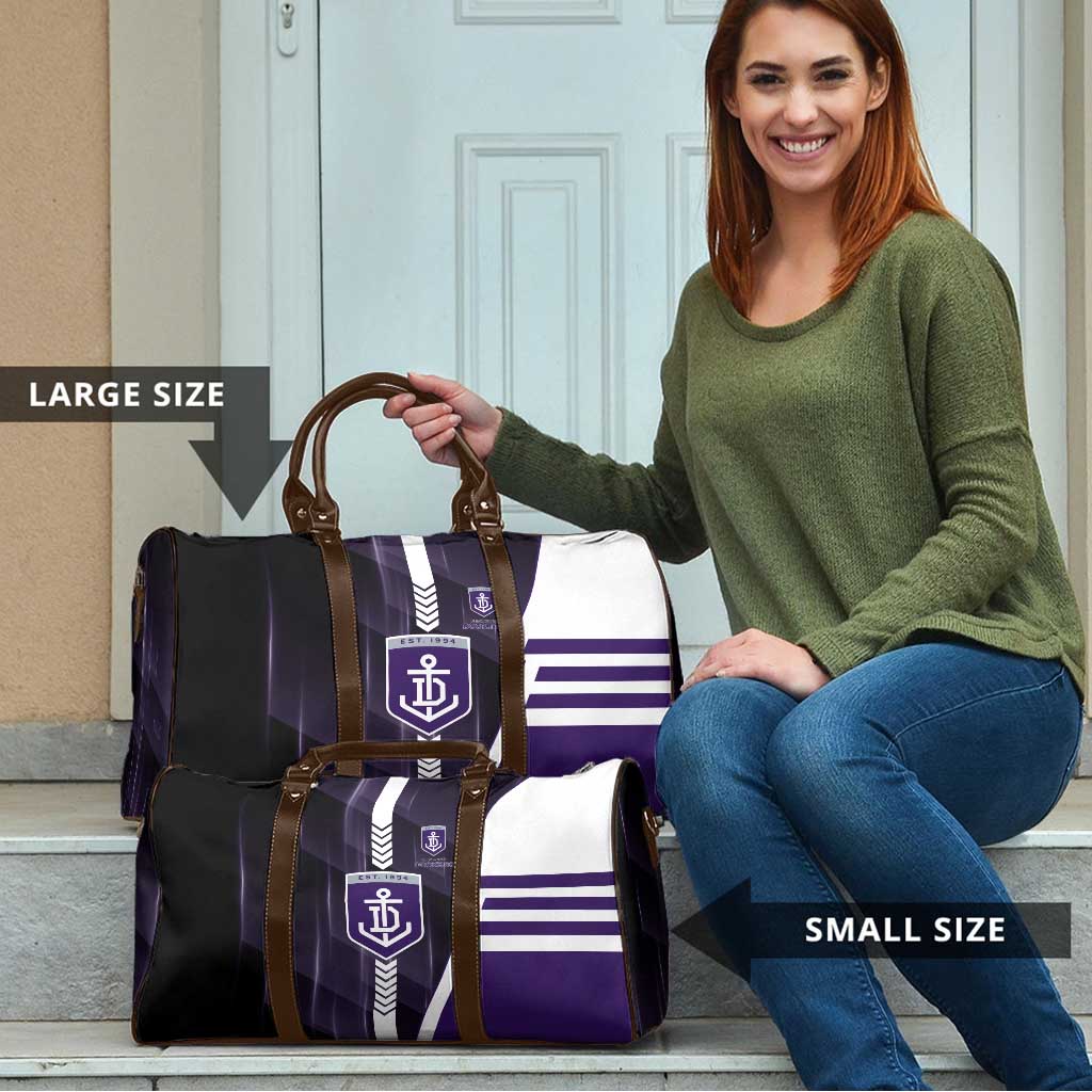Fremantle Dockers Travel Bag Modern Geometric Sports Graphic Style