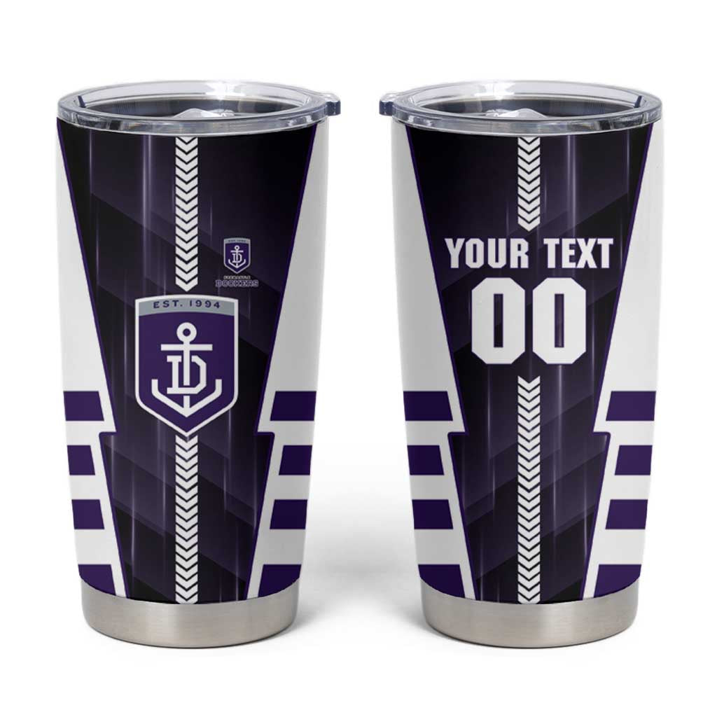 Personalized Fremantle Dockers Tumbler Cup Modern Geometric Sports Graphic Style