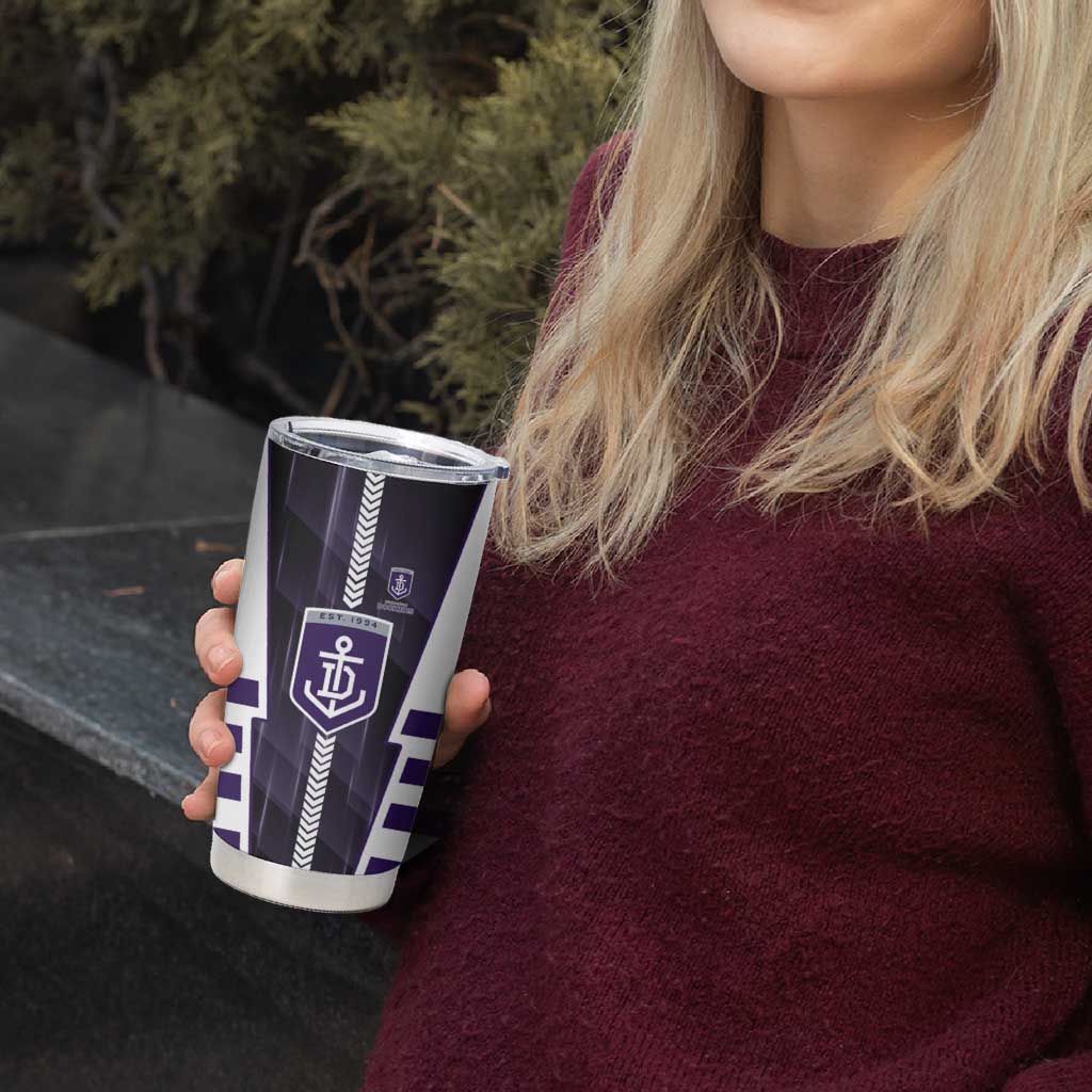 Personalized Fremantle Dockers Tumbler Cup Modern Geometric Sports Graphic Style