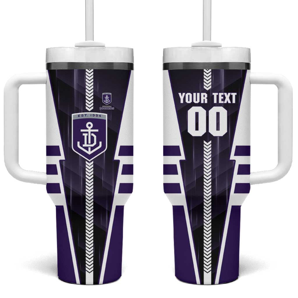 Personalized Fremantle Dockers Tumbler With Handle Modern Geometric Sports Graphic Style