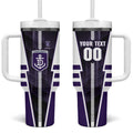 Personalized Fremantle Dockers Tumbler With Handle Modern Geometric Sports Graphic Style