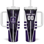 Personalized Fremantle Dockers Tumbler With Handle Modern Geometric Sports Graphic Style