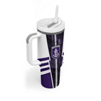 Personalized Fremantle Dockers Tumbler With Handle Modern Geometric Sports Graphic Style
