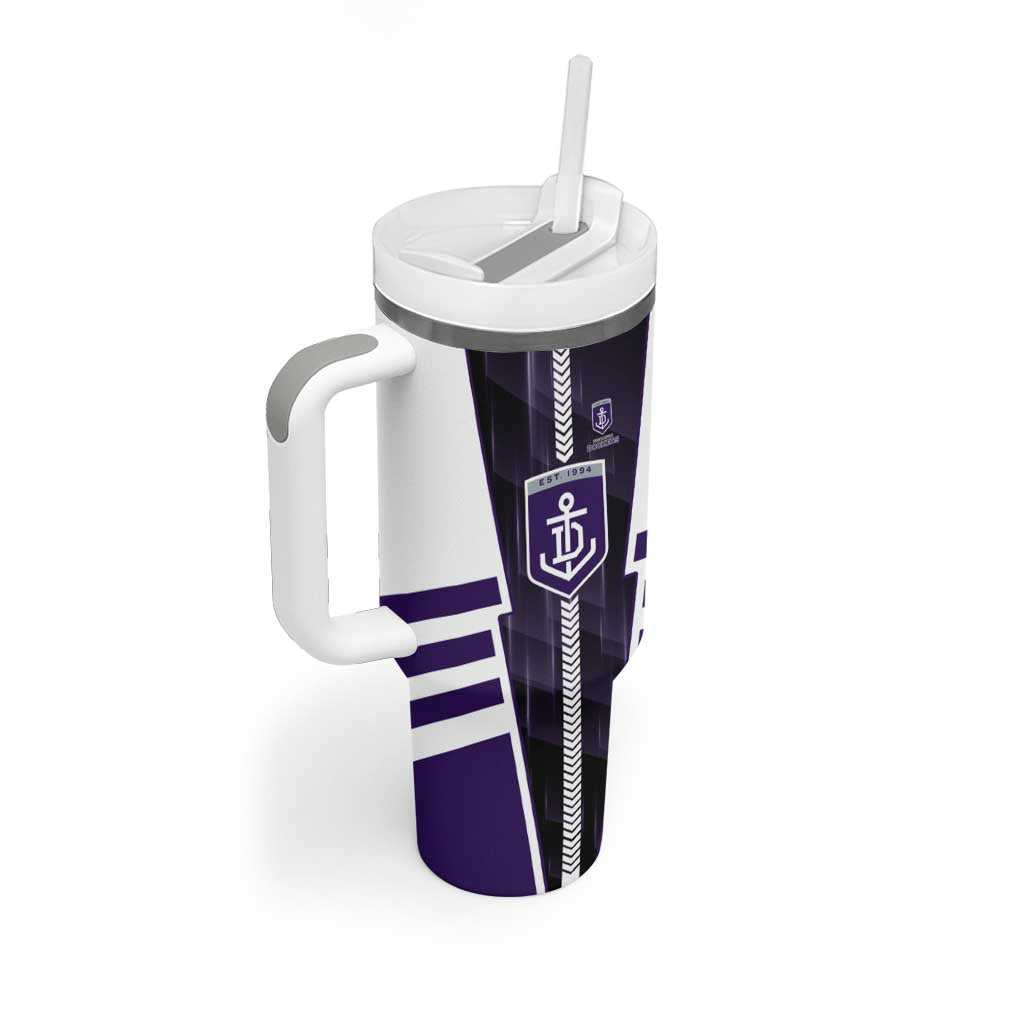 Personalized Fremantle Dockers Tumbler With Handle Modern Geometric Sports Graphic Style