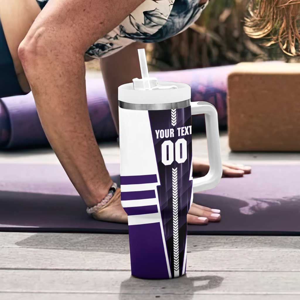 Personalized Fremantle Dockers Tumbler With Handle Modern Geometric Sports Graphic Style