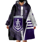 Personalized Fremantle Dockers Wearable Blanket Hoodie Modern Geometric Sports Graphic Style