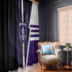 Fremantle Dockers Window Curtain Modern Geometric Sports Graphic Style