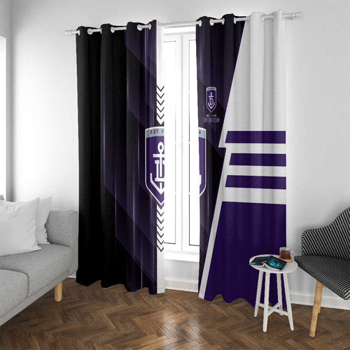 Fremantle Dockers Window Curtain Modern Geometric Sports Graphic Style