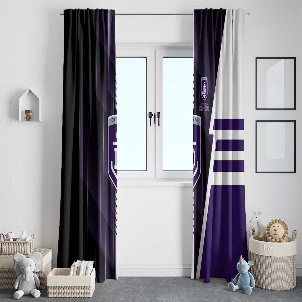 Fremantle Dockers Window Curtain Modern Geometric Sports Graphic Style