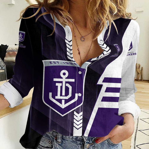 Personalized Fremantle Dockers Women Casual Shirt Modern Geometric Sports Graphic Style