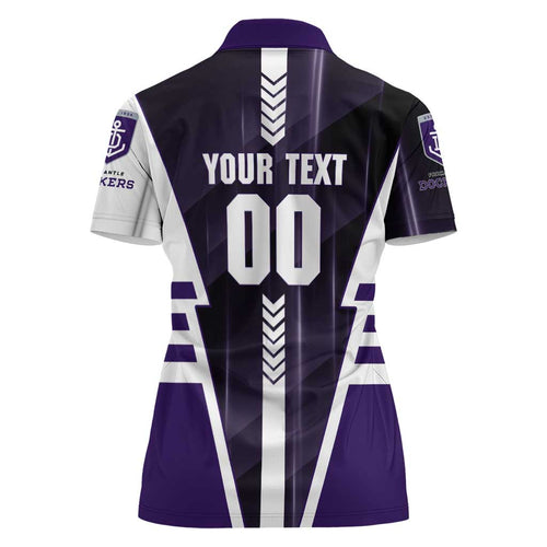 Personalized Fremantle Dockers Women Polo Shirt Modern Geometric Sports Graphic Style