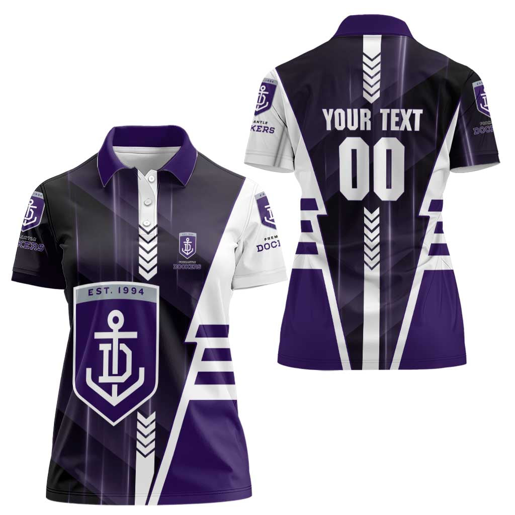 Personalized Fremantle Dockers Women Polo Shirt Modern Geometric Sports Graphic Style