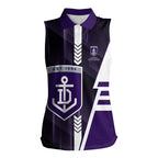 Personalized Fremantle Dockers Women Sleeveless Polo Shirt Modern Geometric Sports Graphic Style
