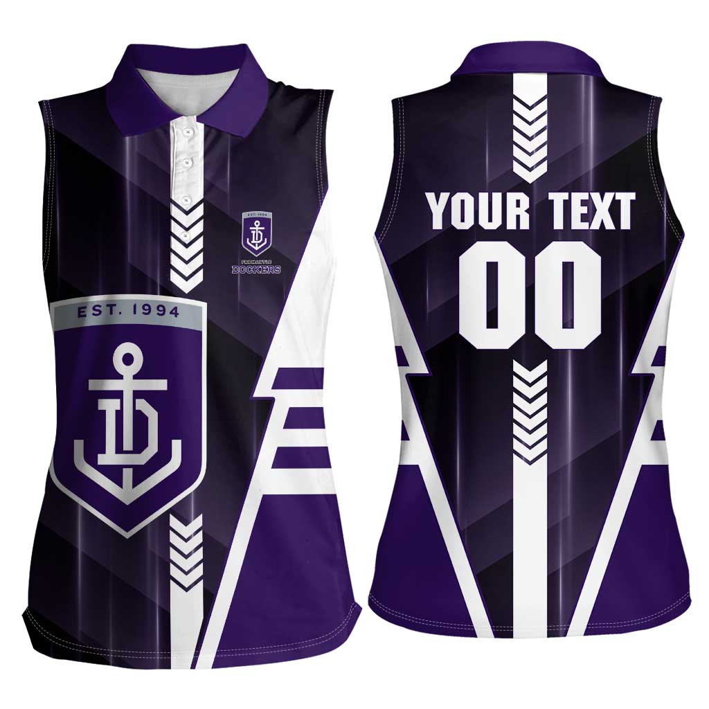 Personalized Fremantle Dockers Women Sleeveless Polo Shirt Modern Geometric Sports Graphic Style