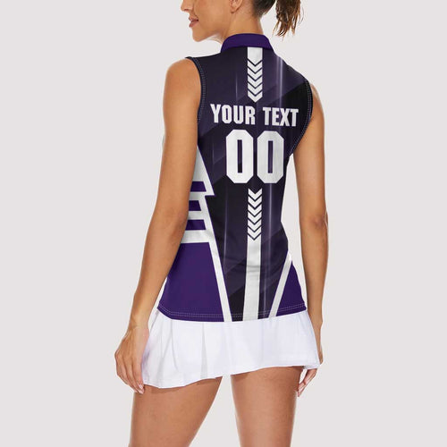 Personalized Fremantle Dockers Women Sleeveless Polo Shirt Modern Geometric Sports Graphic Style