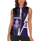 Personalized Fremantle Dockers Women Sleeveless Polo Shirt Modern Geometric Sports Graphic Style