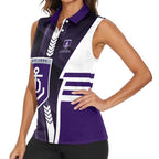 Personalized Fremantle Dockers Women Sleeveless Polo Shirt Modern Geometric Sports Graphic Style
