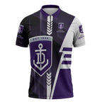 Personalized Fremantle Dockers Zipper Polo Shirt Modern Geometric Sports Graphic Style