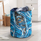 Adelaide Strikers Laundry Basket Flaming Lightning Storm Geometric Sports Mascot Art